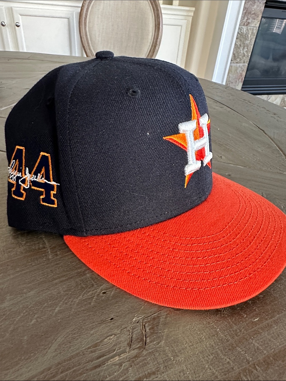 HOUSTON ASTROS New Era Black and Orange 59FIFTY MLB Fitted Cap